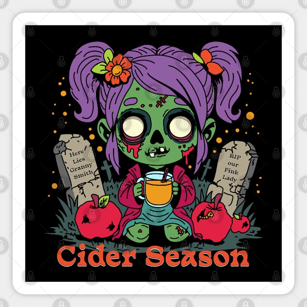 Apple Cider Season Zombie Magnet by H. R. Sinclair